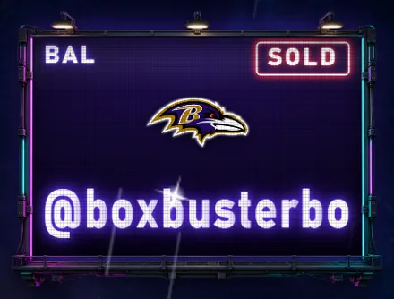 Neon City sold Ravens slot with a sample buyer name